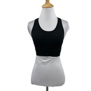 Fabletics Sports Bra Womens XS Extra Small Black Padded Racerback Workout Yoga